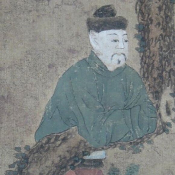 Song Dynasty Chinese Scholar and Pine Tree Painting - Picture 6 of 11